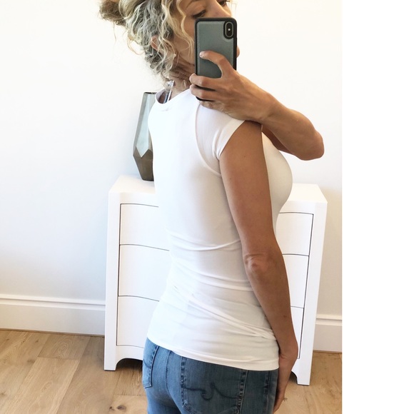 KNOXVILLE Seamless Cap Sleeve White T Shirt - Picture 5 of 8